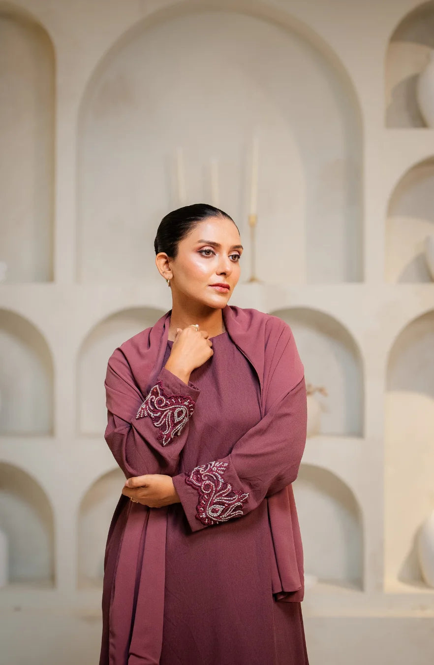 Sareen - Embroidered Abaya Set