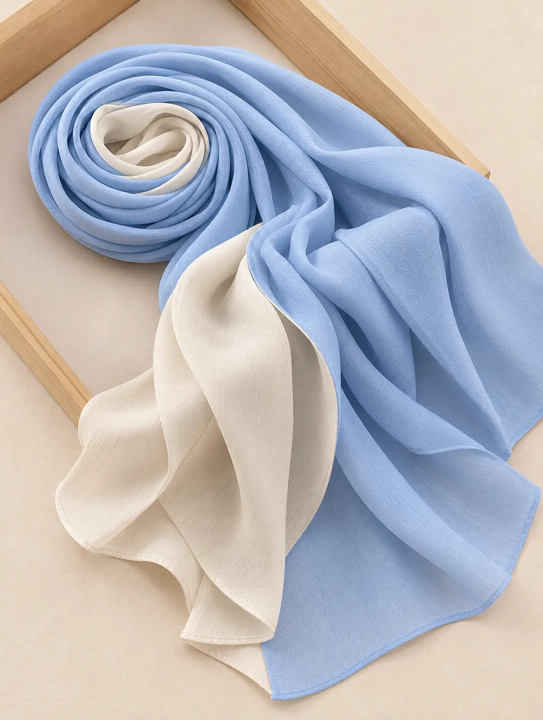 Two-toned Hijab - Powder Blue