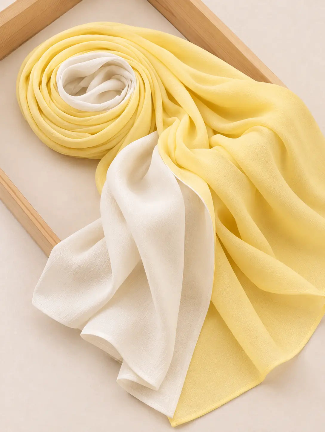Two-toned Hijab - Butter Yellow