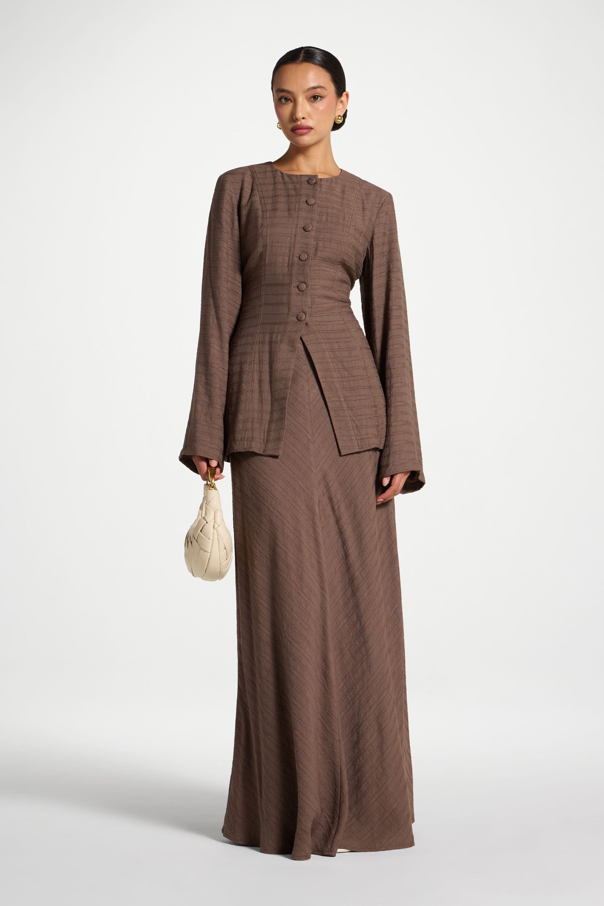 Smocked Two-Piece Set — Natural, skirt (placeholder image)