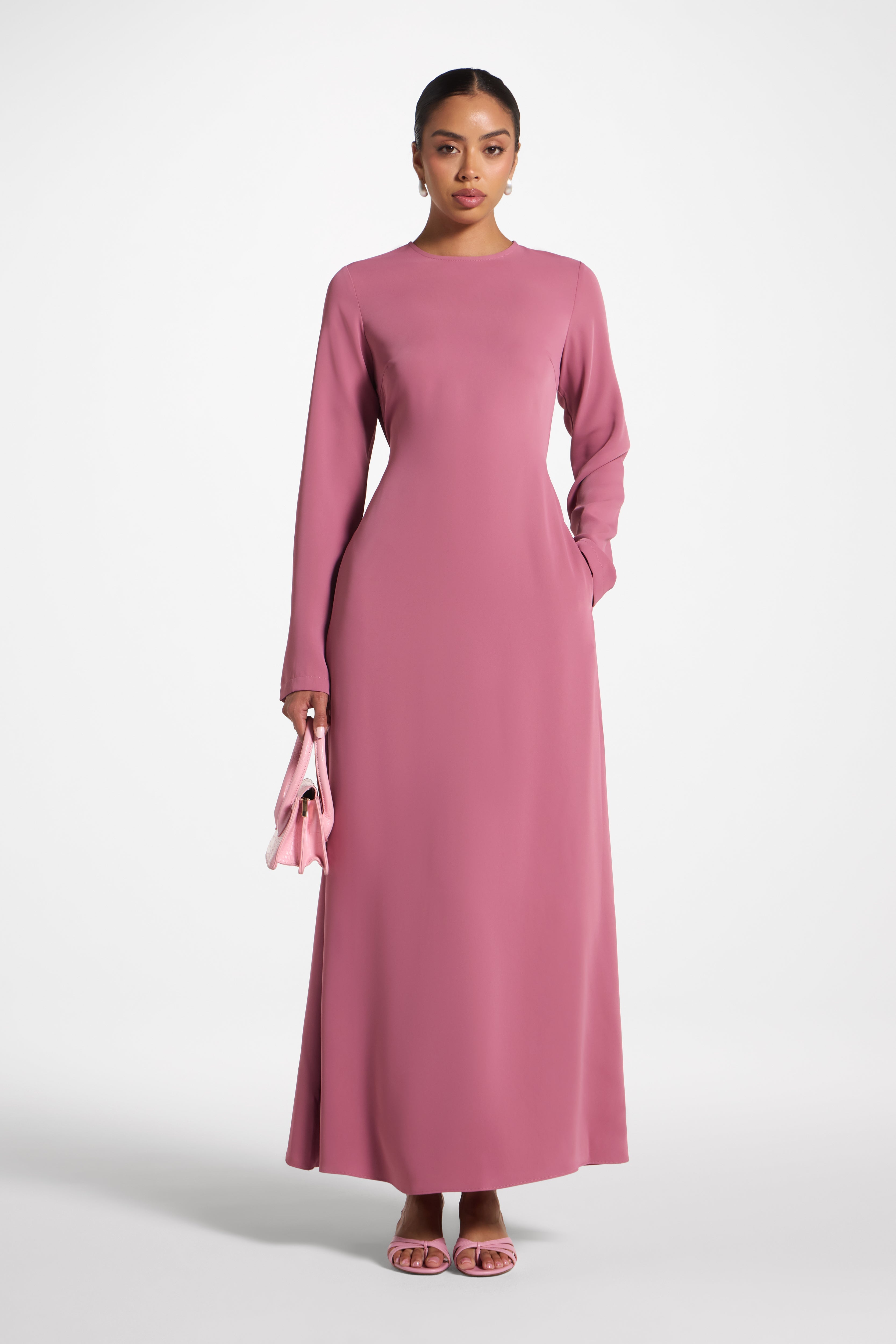 Rouched Wrap Dress — Vintage Rose (placeholder image)